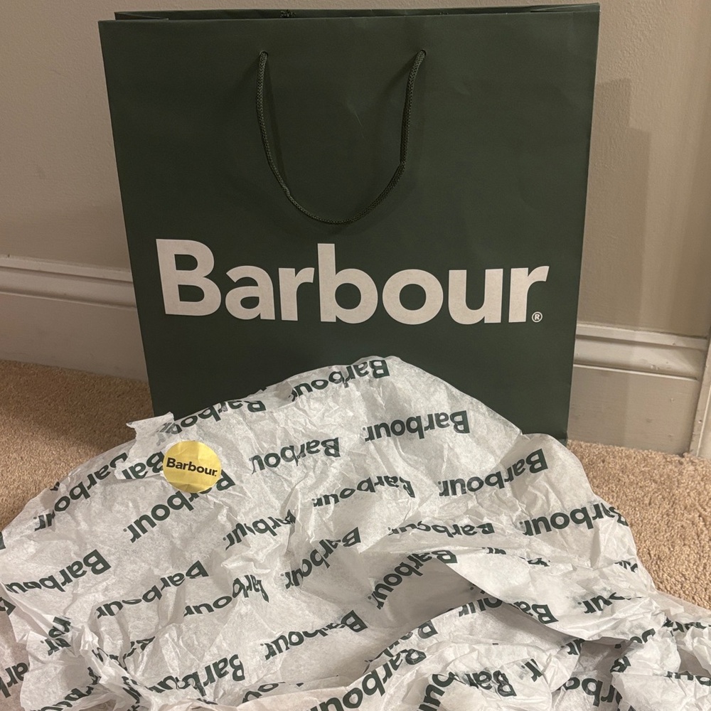 Barbour Dark Green Tote with Logo
